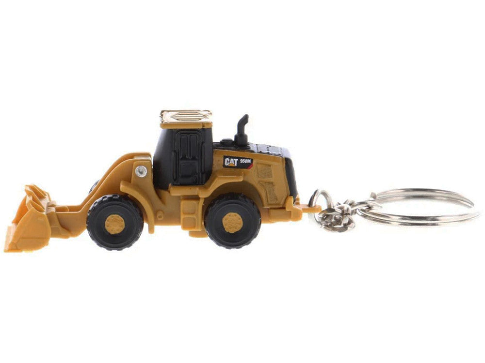 CAT Caterpillar 950M Wheel Loader Keychain Yellow Diecast Model by Diecast Masters-1