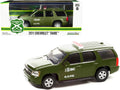2011 Chevrolet Tahoe Police Car Matt Green "Carabineros de Chile" G.O.P.E. "Grupo de Operaciones Policiales Especiales" 1/43 Diecast Model Car by Greenlight-0