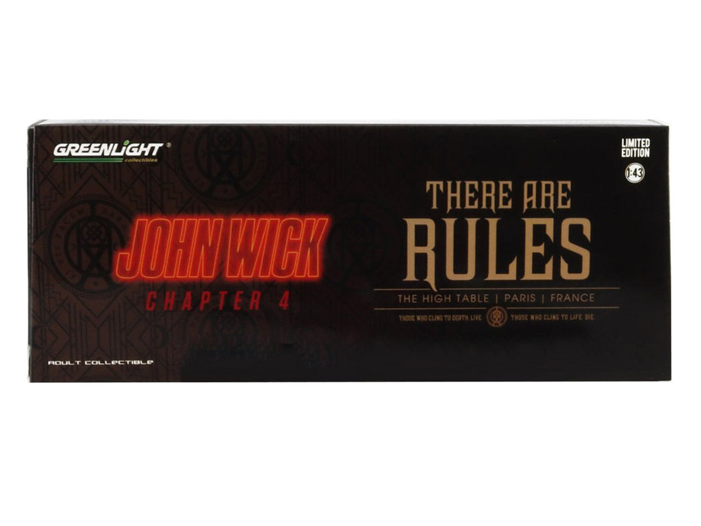 1971 Plymouth Barracuda Black "John Wick: Chapter 4" (2023) Movie "Hollywood" Series 1/43 Diecast Model Car by Greenlight-1