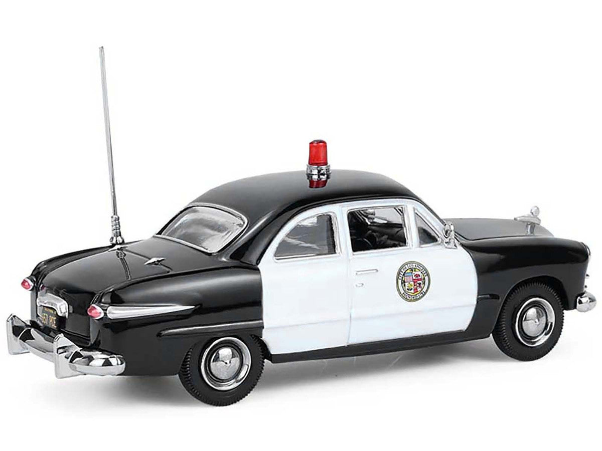 1949 Ford Custom Police Car "LAPD (Los Angeles Police Department)" Black and White 1/43 Diecast Model Car by Greenlight-3