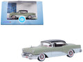 1955 Buick Century Windsor Gray and Dover White with Carlsbad Black Top 1/87 (HO) Scale Diecast Model Car by Oxford Diecast-0