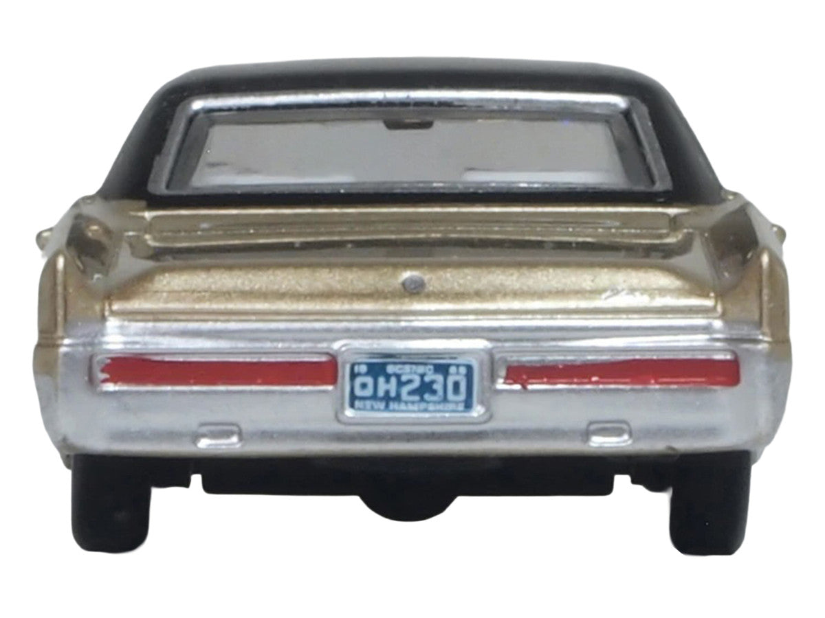 1968 Buick Electra 225 Ivory Gold Metallic with Black Top and White Interior 1/87 (HO) Scale Diecast Model Car by Oxford Diecast-1