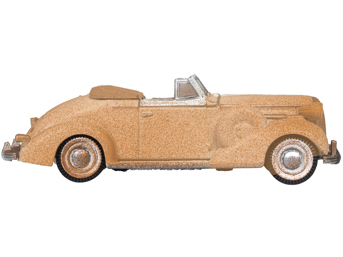 1936 Buick Special Convertible Coupe Beige (Rusted) "Junkyard Project" 1/87 (HO) Scale Diecast Model Car by Oxford Diecast-1
