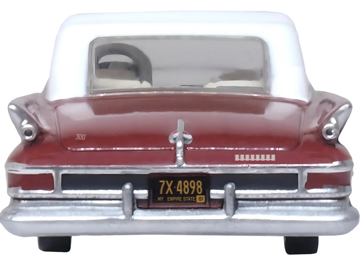 1961 Chrysler 300 Convertible (Closed Top) Cinnamon Brown Metallic with White Top 1/87 (HO) Scale Diecast Model Car by Oxford Diecast-3