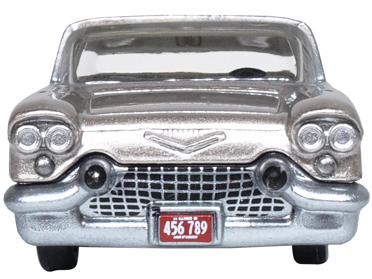 1957 Cadillac Eldorado Brougham Sandalwood Beige Metallic with Silver Top 1/87 (HO) Scale Diecast Model Car by Oxford Diecast-2