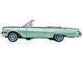 1961 Chevrolet Impala Convertible Arbor Green Metallic with Green Interior 1/87 (HO) Scale Diecast Model Car by Oxford Diecast-0