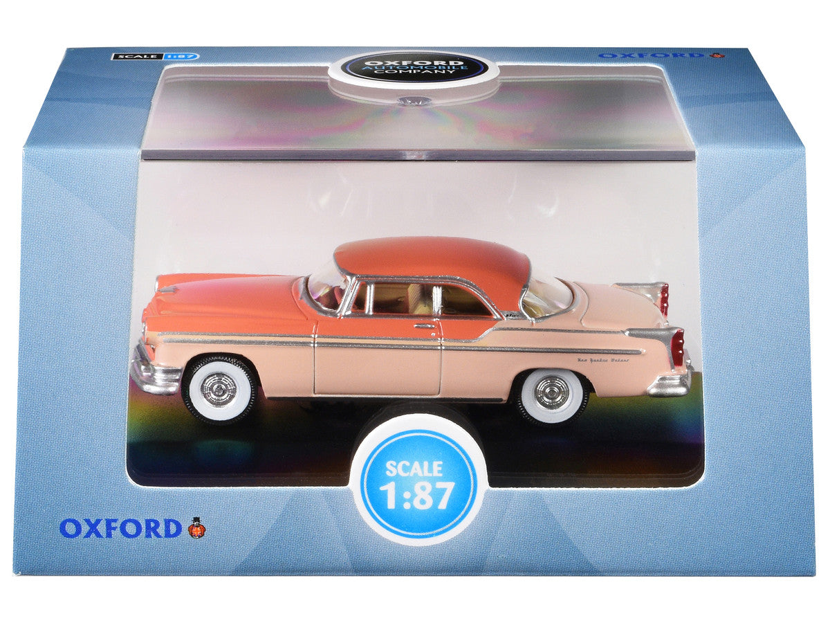 1955 Chrysler New Yorker Deluxe St. Regis Desert Sand and Canyon Tan 1/87 (HO) Scale Diecast Model Car by Oxford Diecast-0