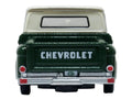 1965 Chevrolet C10 Stepside Pickup Truck Dark Green with Ivory Top 1/87 (HO) Scale Diecast Model Car by Oxford Diecast-0