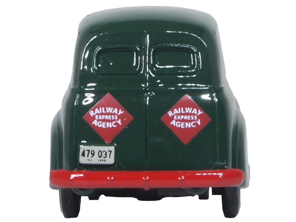 1950 Chevrolet Panel Van "Railway Express Agency" Dark Green 1/87 (HO) Scale Diecast Model Car by Oxford Diecast-2