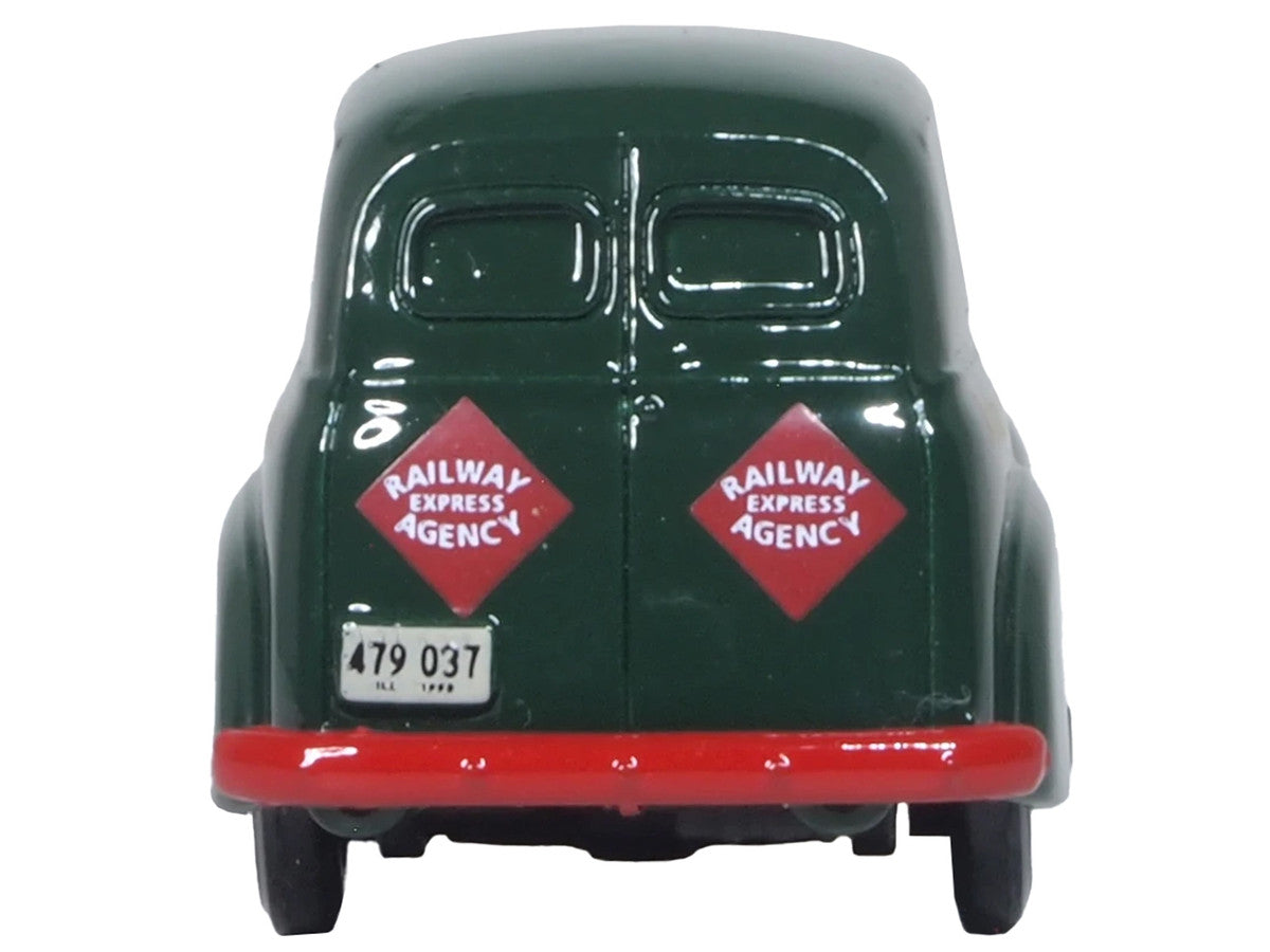 1950 Chevrolet Panel Van "Railway Express Agency" Dark Green 1/87 (HO) Scale Diecast Model Car by Oxford Diecast-2