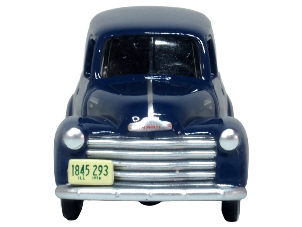 1950 Chevrolet Panel Van Mariner Blue 1/87 (HO) Scale Diecast Model Car by Oxford Diecast-3
