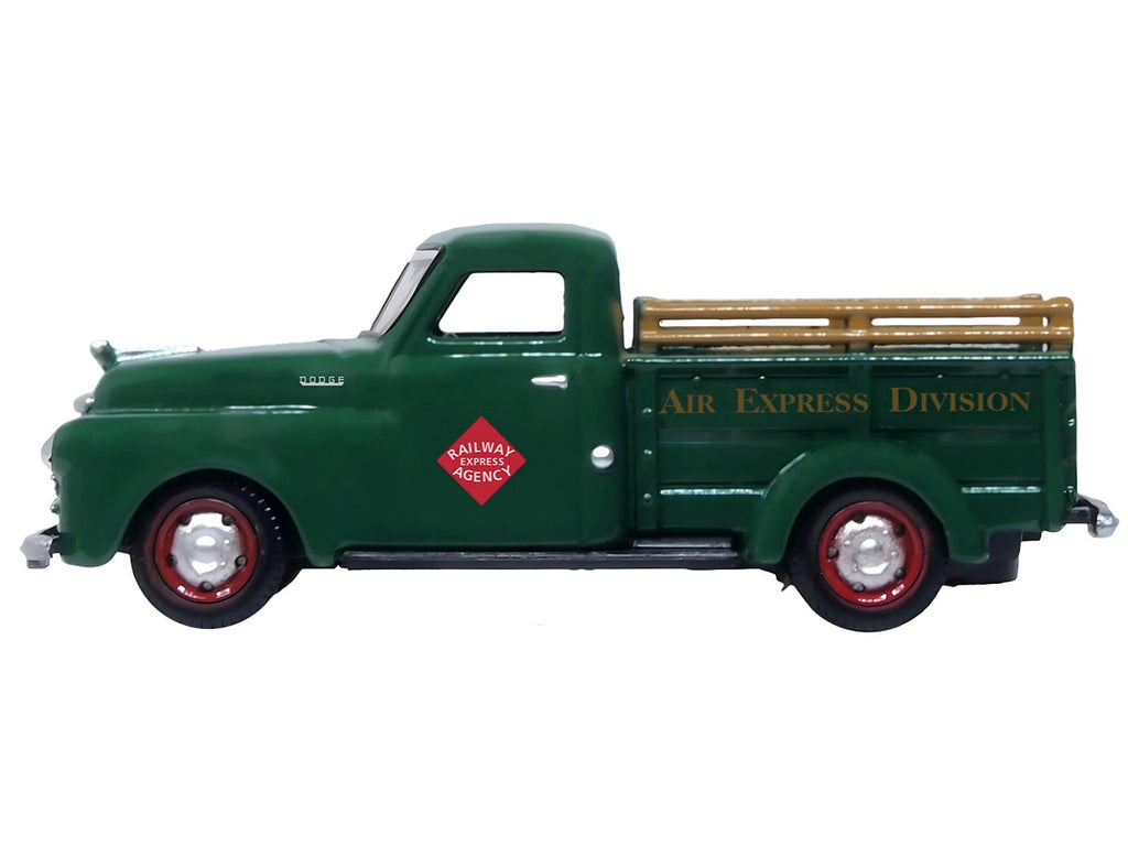 1948 Dodge B-1B Pickup Truck Green "Railway Express Agency" 1/87 (HO) Scale Diecast Model Car by Oxford Diecast-1