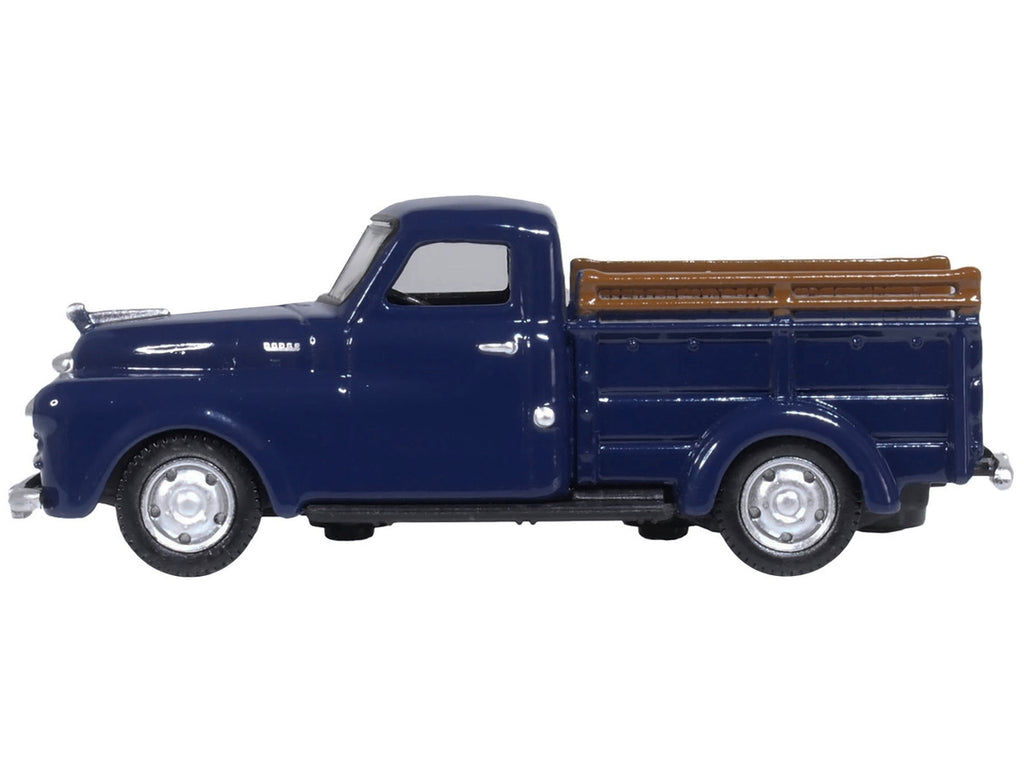 1948 Dodge B-1B Pickup Truck Waterway Blue 1/87 (HO) Scale Diecast Model Car by Oxford Diecast-1
