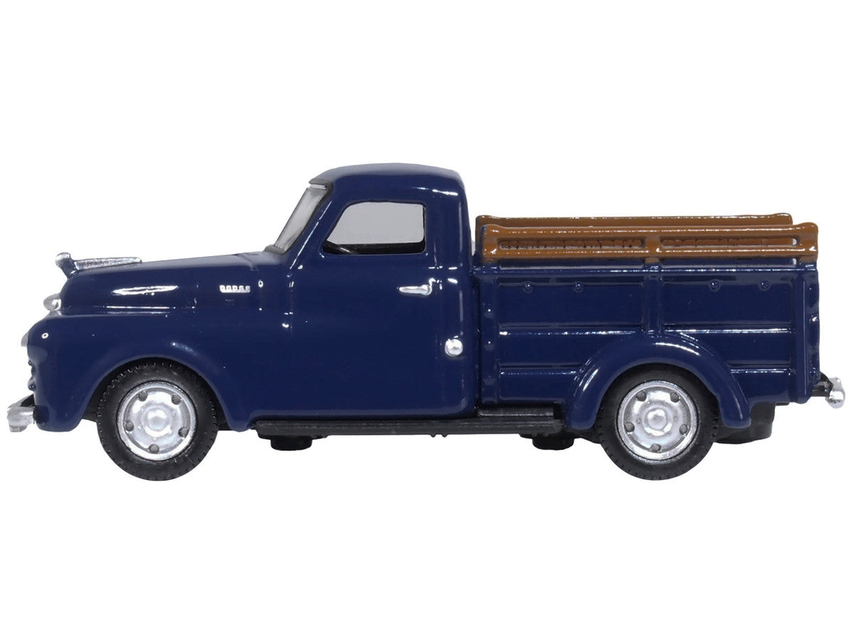 1948 Dodge B-1B Pickup Truck Waterway Blue 1/87 (HO) Scale Diecast Model Car by Oxford Diecast-1