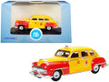 1946-1948 DeSoto Suburban Yellow and Red "San Francisco Taxi" "The Godfather" Movie 1/87 (HO) Scale Diecast Model Car by Oxford Diecast-0