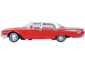 1960 Ford Fairlane Sedan 500 Monte Carlo Red with Corinthian White Top and Interior 1/87 (HO) Scale Diecast Model Car by Oxford Diecast-0