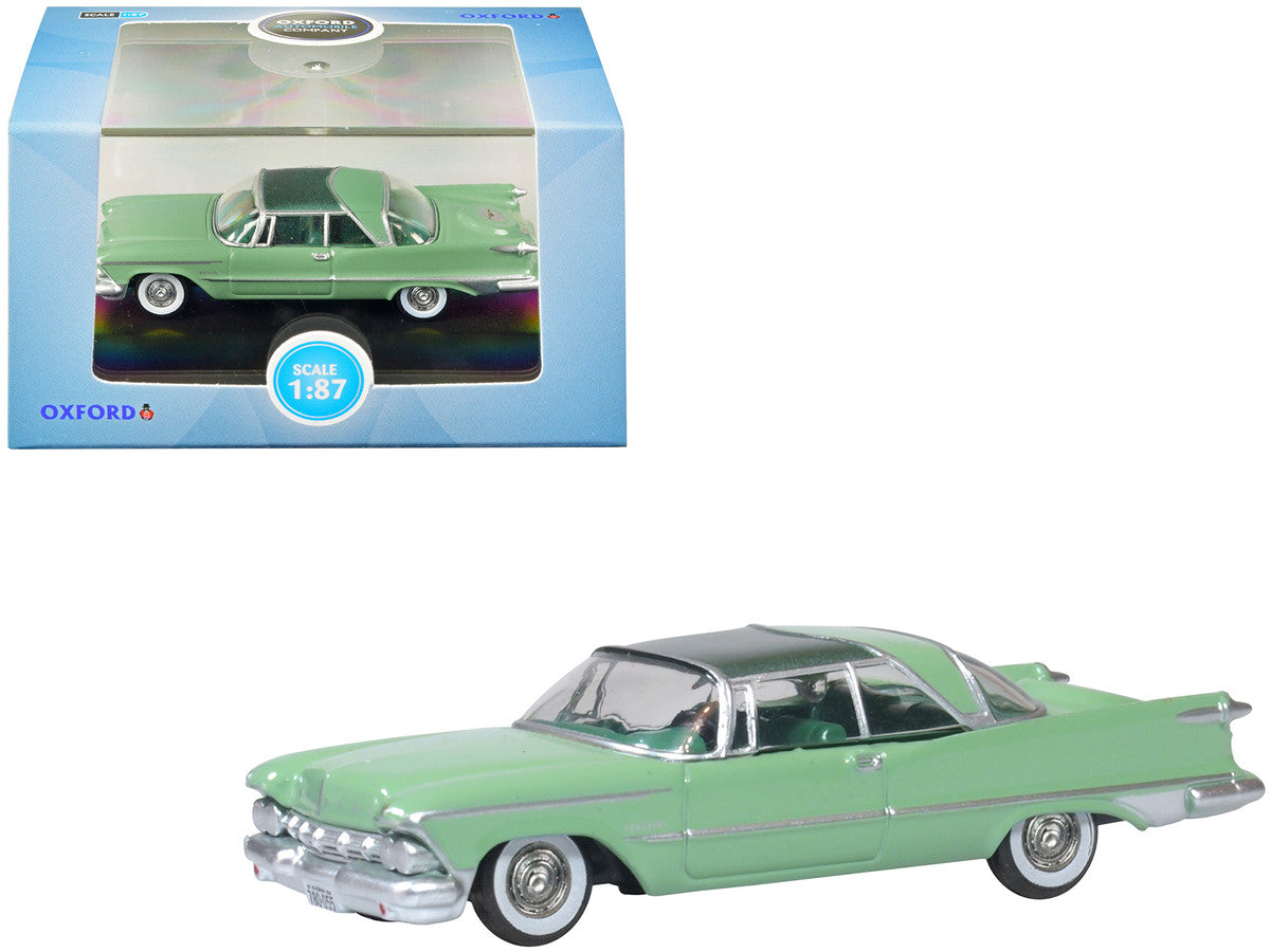 1959 Chrysler Imperial Crown 2 Door Hardtop Highland Green and Ballad Green 1/87 (HO) Scale Diecast Model Car by Oxford Diecast-2