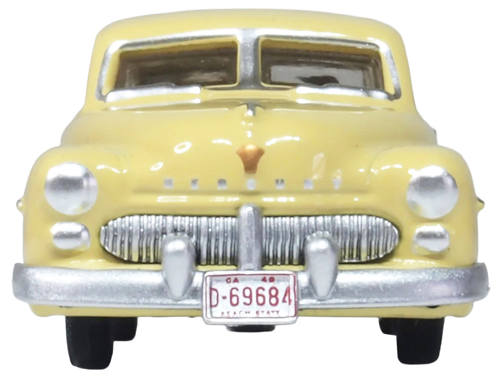 1949 Mercury 8 Coupe Calabash Yellow 1/87 (HO) Scale Diecast Model Car by Oxford Diecast-2