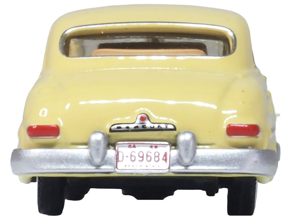 1949 Mercury 8 Coupe Calabash Yellow 1/87 (HO) Scale Diecast Model Car by Oxford Diecast-1