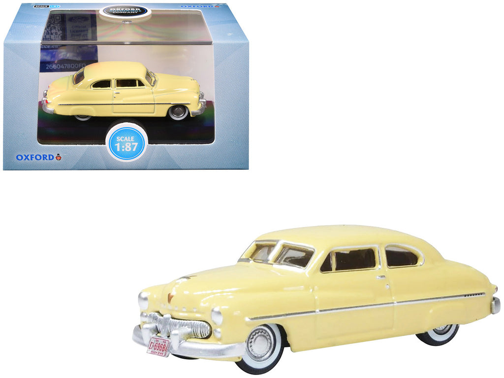 1949 Mercury 8 Coupe Calabash Yellow 1/87 (HO) Scale Diecast Model Car by Oxford Diecast-3
