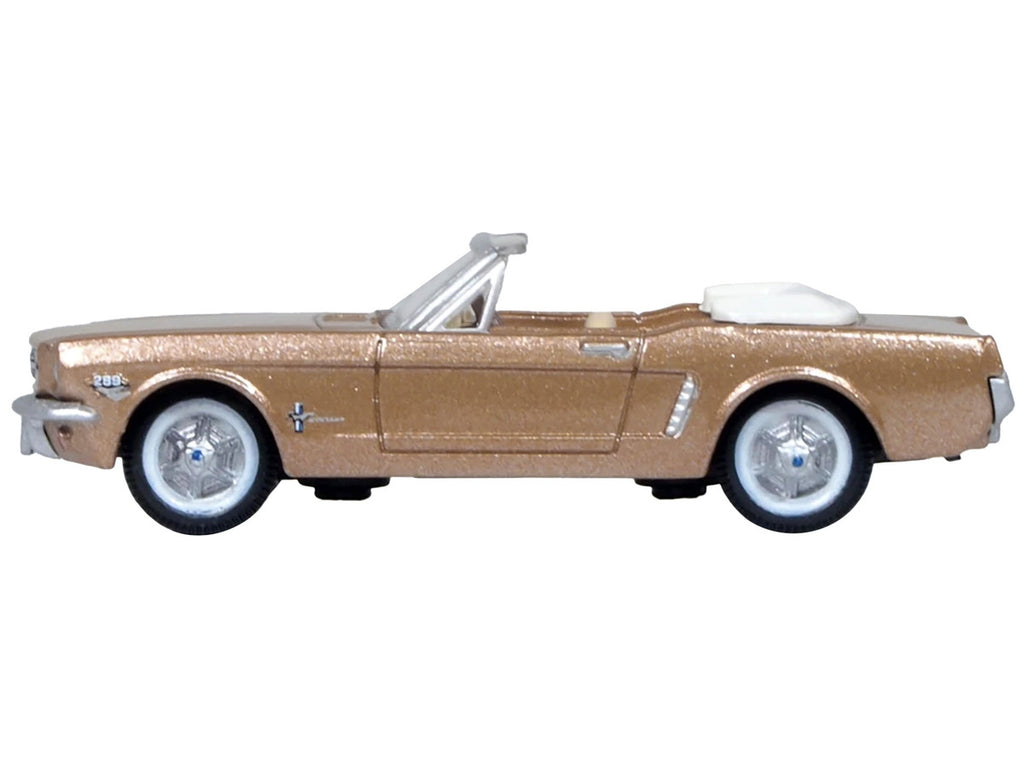 1965 Ford Mustang Convertible Prairie Bronze Metallic 1/87 (HO) Scale Diecast Model Car by Oxford Diecast-0