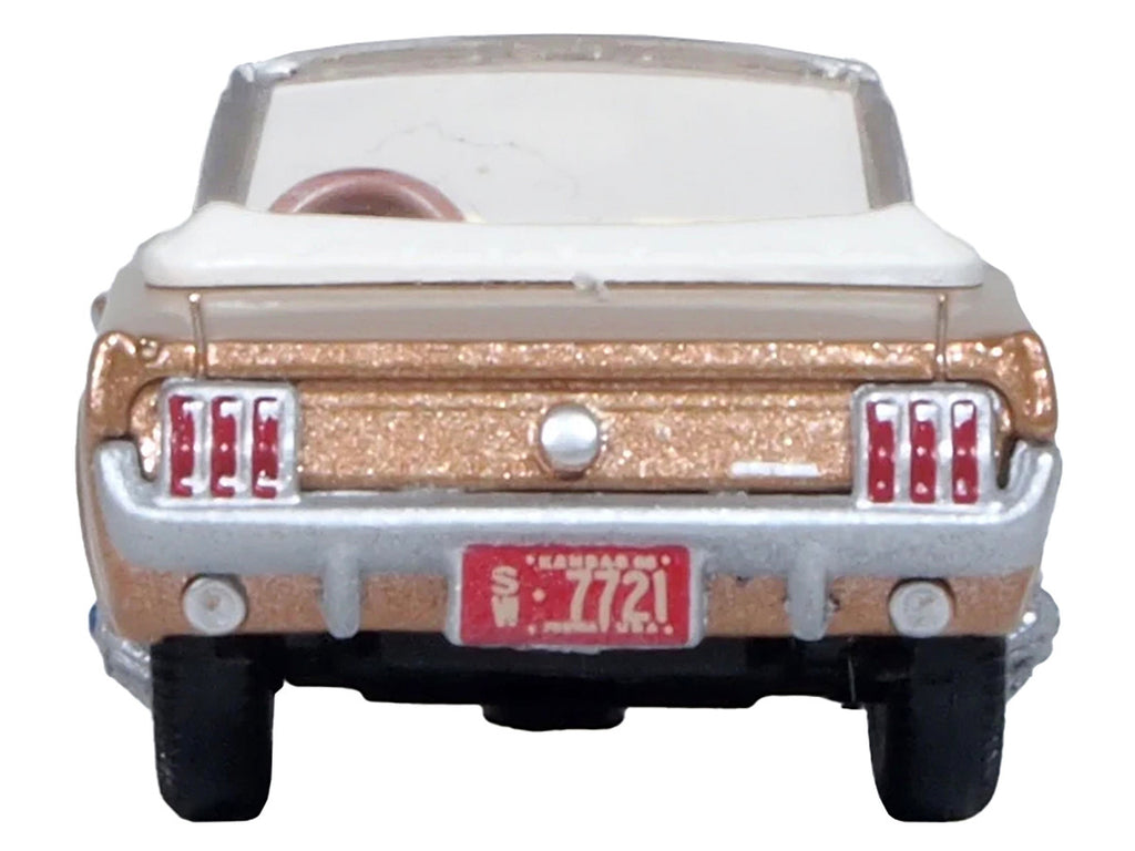 1965 Ford Mustang Convertible Prairie Bronze Metallic 1/87 (HO) Scale Diecast Model Car by Oxford Diecast-2