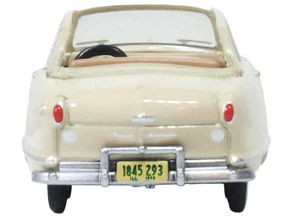 1950 Nash Rambler Custom Landau Convertible (Open) Champagne Ivory 1/87 (HO) Scale Diecast Model Car by Oxford Diecast-1