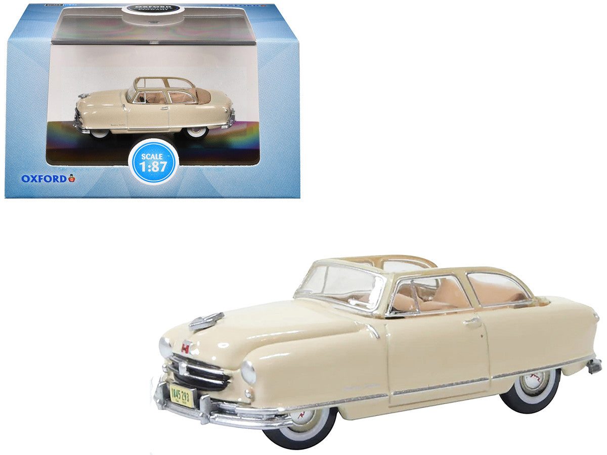 1950 Nash Rambler Custom Landau Convertible (Open) Champagne Ivory 1/87 (HO) Scale Diecast Model Car by Oxford Diecast-3