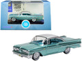 1959 Pontiac Bonneville Coupe Seaspray Green with Silver Top 1/87 (HO) Scale Diecast Model Car by Oxford Diecast-0