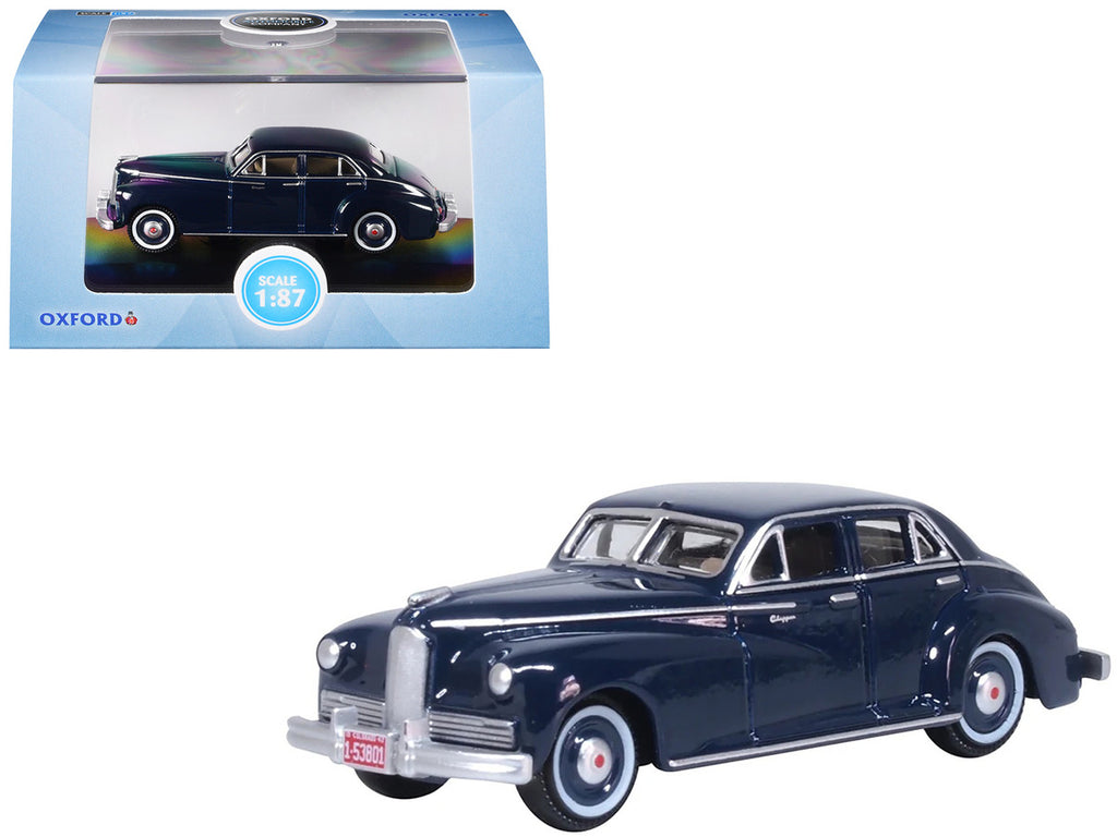 1942 Packard Clipper Touring Sedan Packard Blue 1/87 (HO) Scale Diecast Model Car by Oxford Diecast-2