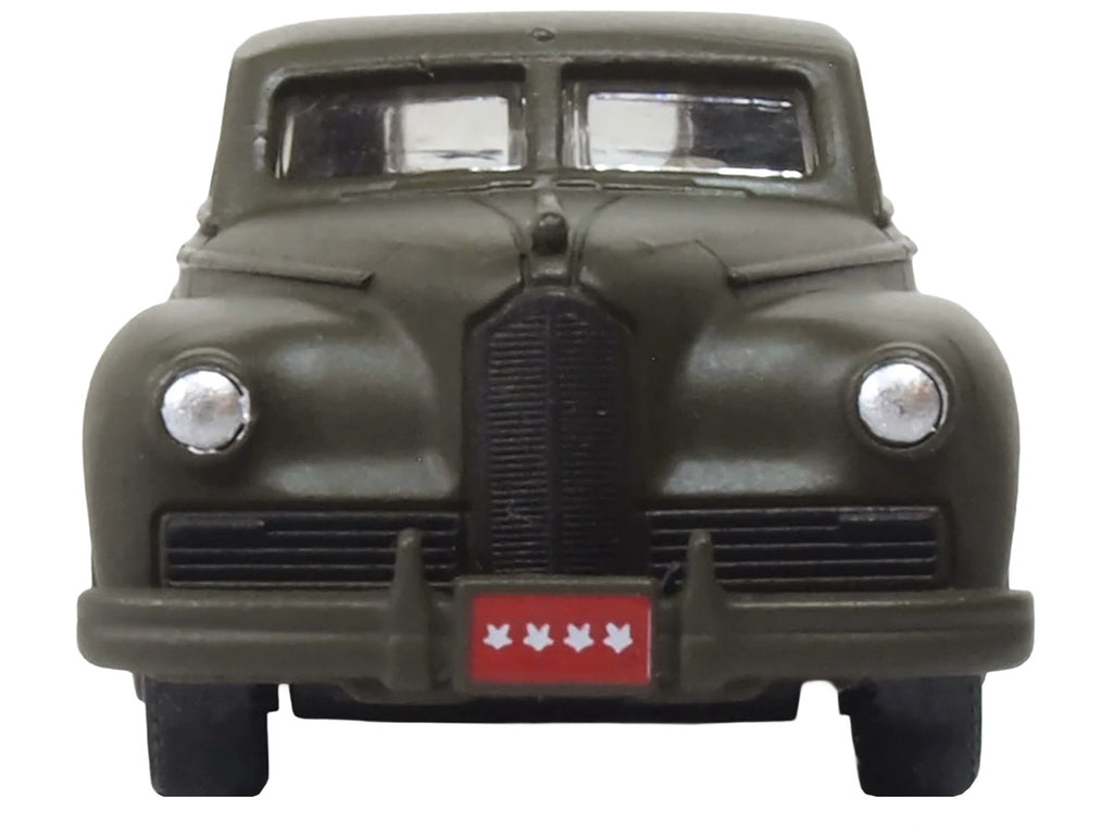 1942 Packard Clipper Touring Sedan "US Army Staff Car" Olive Drab 1/87 (HO) Scale Diecast Model Car by Oxford Diecast-3