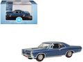 1966 Pontiac GTO Fontaine Blue Metallic 1/87 (HO) Scale Diecast Model Car by Oxford Diecast-0