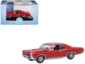 1966 Pontiac GTO Montero Red 1/87 (HO) Scale Diecast Model Car by Oxford Diecast-0