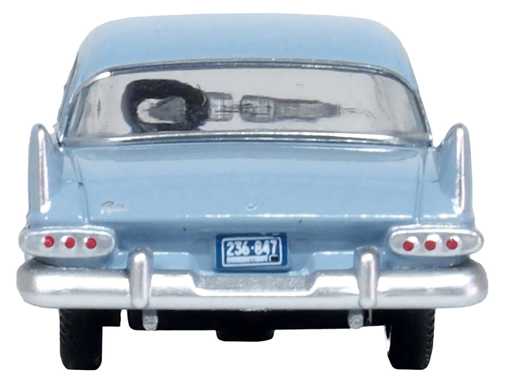 1959 Plymouth Savoy Sedan Powder Blue 1/87 (HO) Scale Diecast Model Car by Oxford Diecast-2