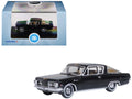 1965 Plymouth Barracuda Black with Gold Stripes 1/87 (HO) Scale Diecast Model Car by Oxford Diecast-0