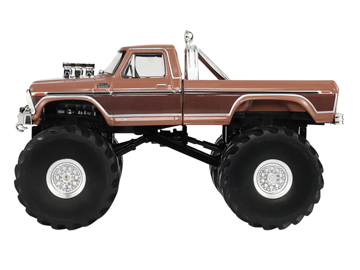 1978 Ford F-350 Monster Truck with 66-Inch Tires "BFT" Brown Two-Tone "Kings of Crunch" Series 1/43 Diecast Model Car by Greenlight-0