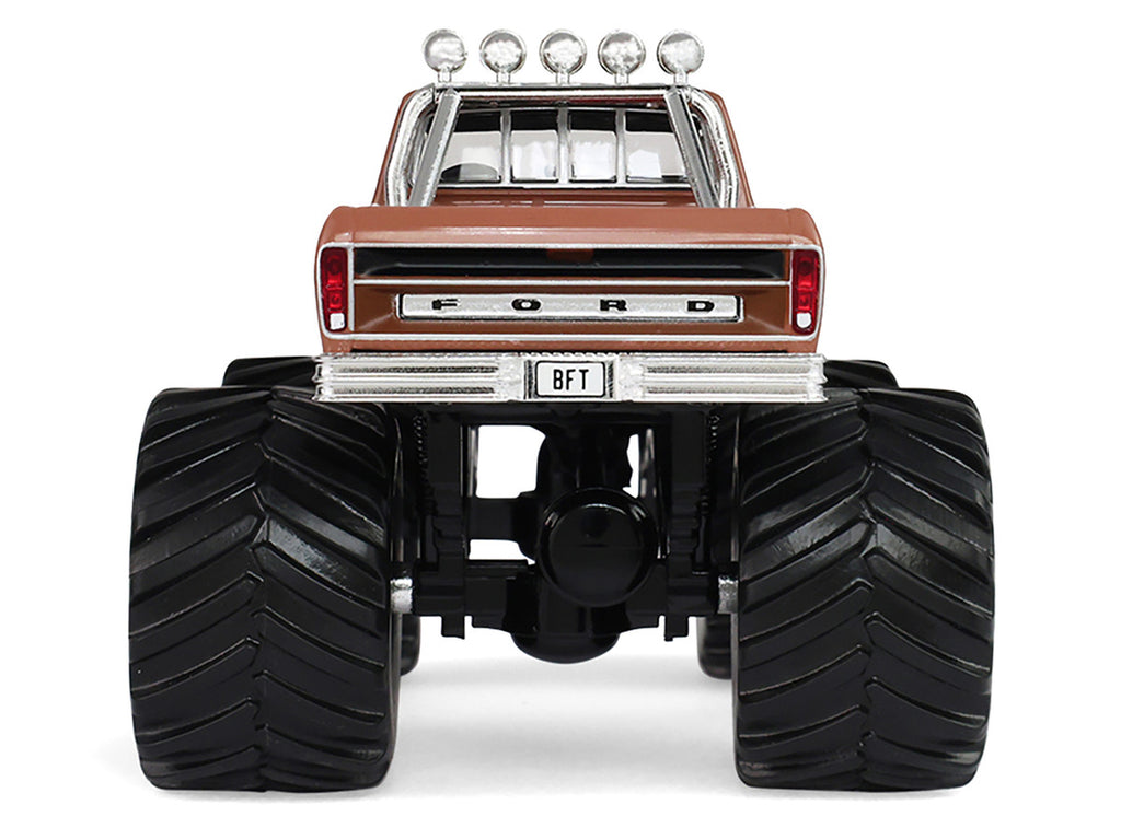 1978 Ford F-350 Monster Truck with 66-Inch Tires "BFT" Brown Two-Tone "Kings of Crunch" Series 1/43 Diecast Model Car by Greenlight-2