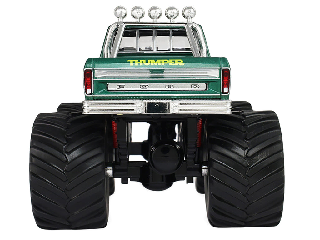 1975 Ford F-250 Monster Truck with 66-Inch Tires "Thumper" Green Metallic "Kings of Crunch" Series 1/43 Diecast Model Car by Greenlight-4