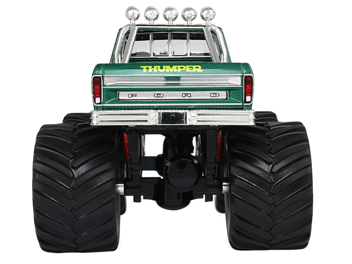 1975 Ford F-250 Monster Truck with 66-Inch Tires "Thumper" Green Metallic "Kings of Crunch" Series 1/43 Diecast Model Car by Greenlight-4