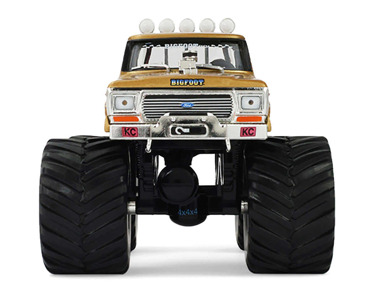 1979 Ford F-250 Monster Truck "Bigfoot #1 50th Anniversary" Gold Metallic "Kings of Crunch" Series 1/43 Diecast Model Car by Greenlight-2