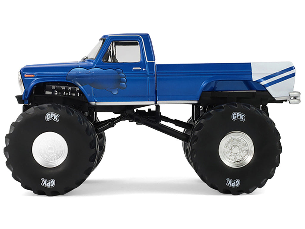 1976 Ford F-250 Monster Truck "Garbage Pail Kids 40th Anniversary - Buck Truck" Blue Metallic with Graphics "Kings of Crunch" Series 1/43 Diecast Model Car by Greenlight-0