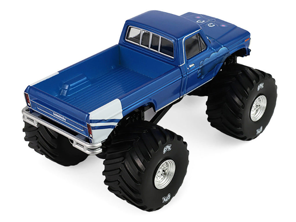 1976 Ford F-250 Monster Truck "Garbage Pail Kids 40th Anniversary - Buck Truck" Blue Metallic with Graphics "Kings of Crunch" Series 1/43 Diecast Model Car by Greenlight-3