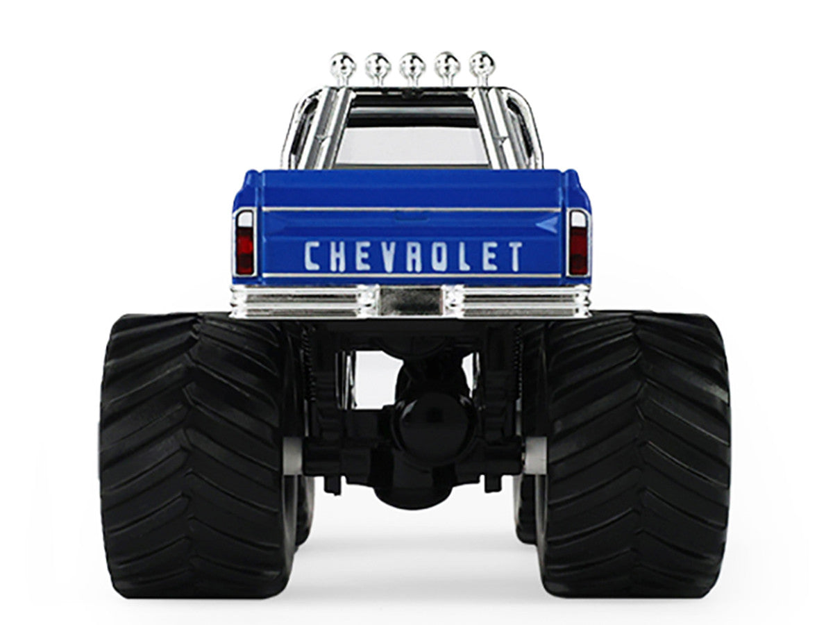 1972 Chevrolet K-10 Monster Truck "Chevron 150th Anniversary" White and Blue Metallic "Kings of Crunch" Series 1/43 Diecast Model Car by Greenlight-2