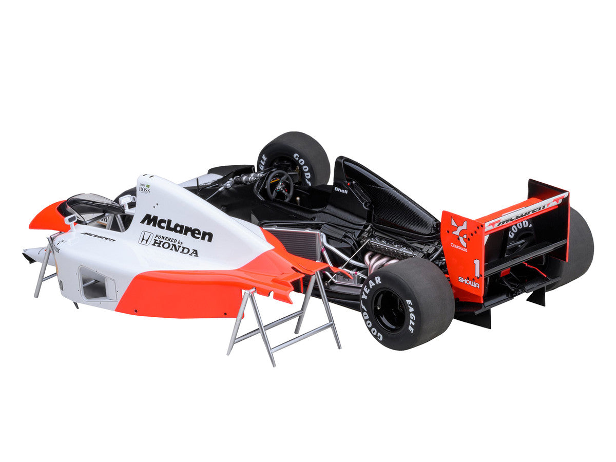 McLaren Honda MP4/6 #1 Ayrton Senna 2nd Place Formula One F1 Japanese GP (1991) (with McLaren Logo) 1/18 Model Car by Autoart-1