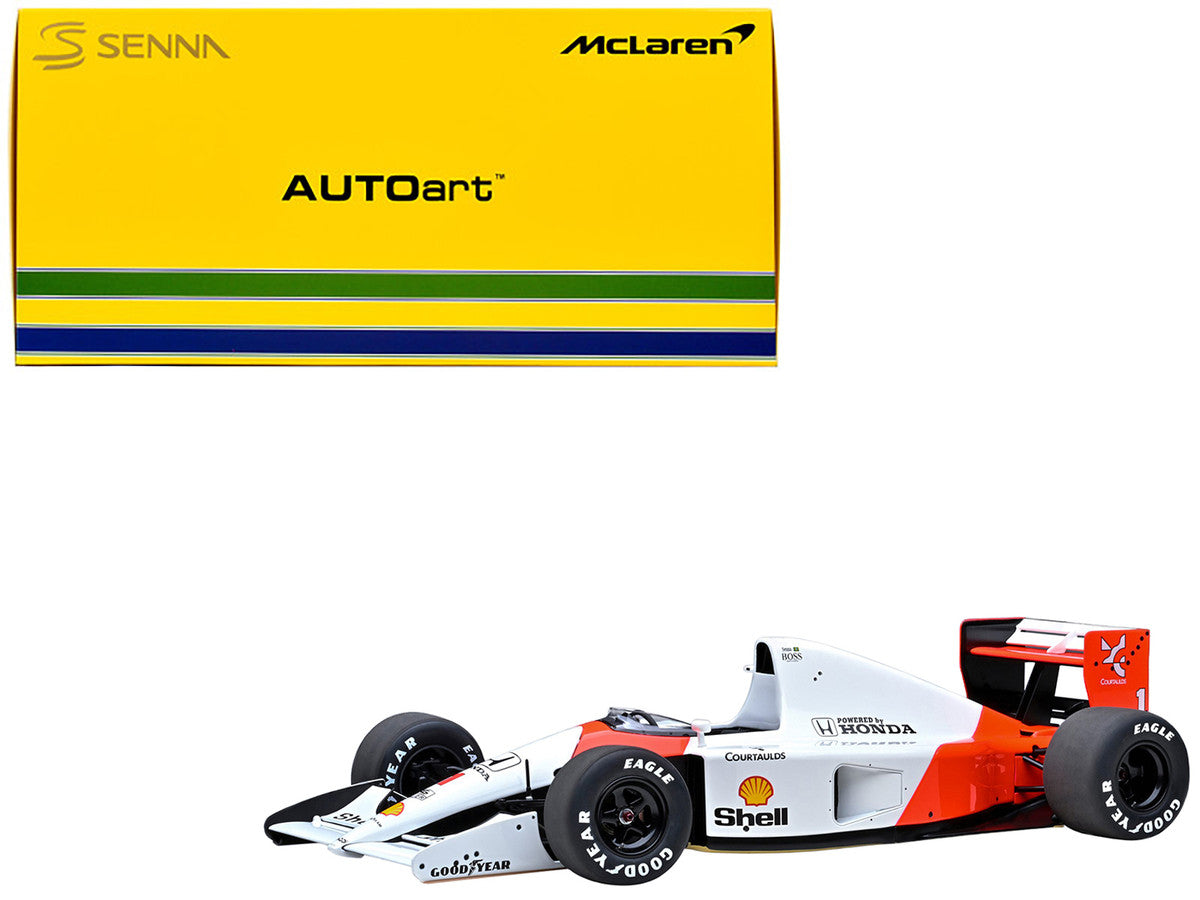 McLaren Honda MP4/6 #1 Ayrton Senna 2nd Place Formula One F1 Japanese GP (1991) (without McLaren Logo) 1/18 Model Car by Autoart-4