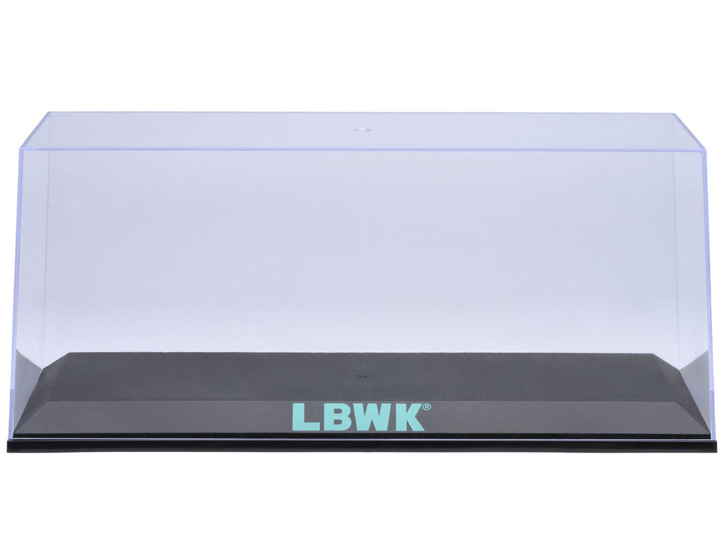 Collectible Display Show Case with Black Plastic Base and Green "LBWK" Logo for 1/18-1/24 Scale Model Cars by Autoart-0
