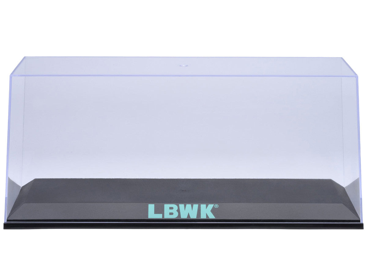 Collectible Display Show Case with Black Plastic Base and Green "LBWK" Logo for 1/18-1/24 Scale Model Cars by Autoart-0