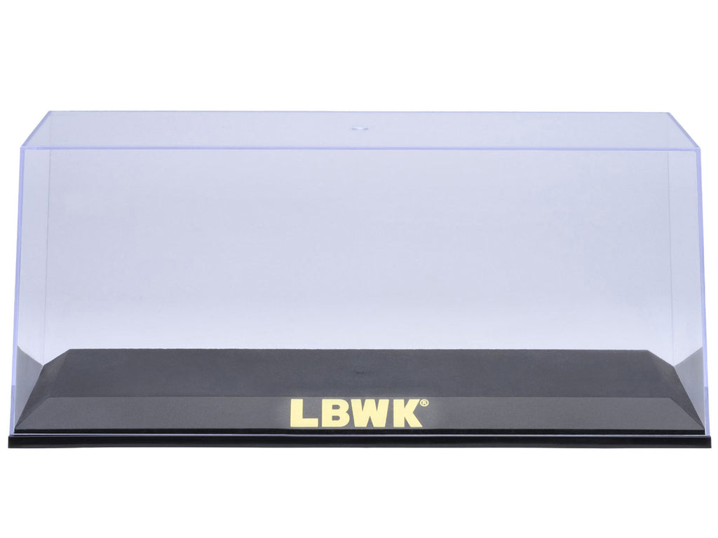 Collectible Display Show Case with Black Plastic Base and Gold "LBWK" Logo for 1/18-1/24 Scale Model Cars by Autoart-0