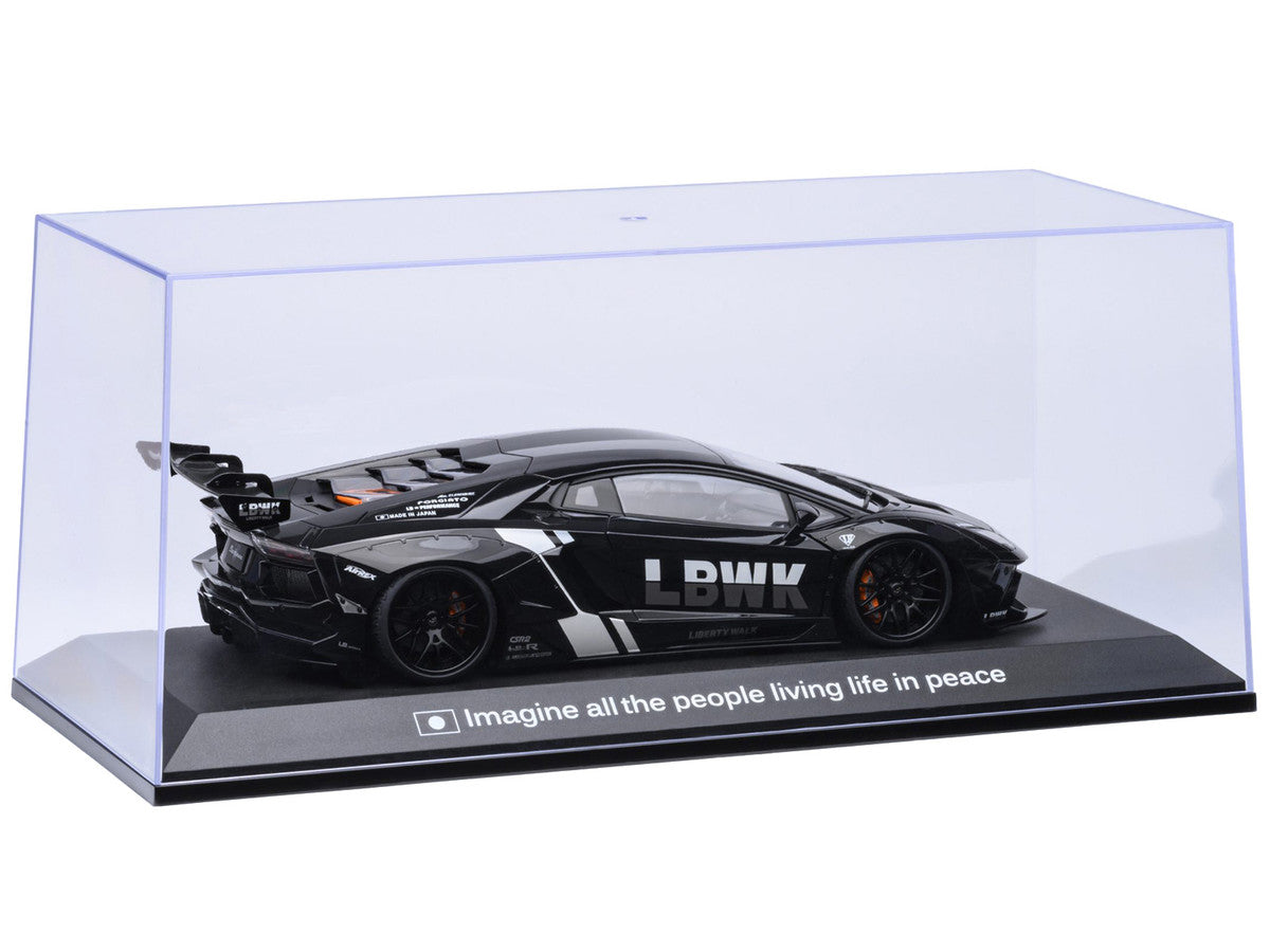 Collectible Display Show Case with Black Plastic Base and Gold "LBWK" Logo for 1/18-1/24 Scale Model Cars by Autoart-2