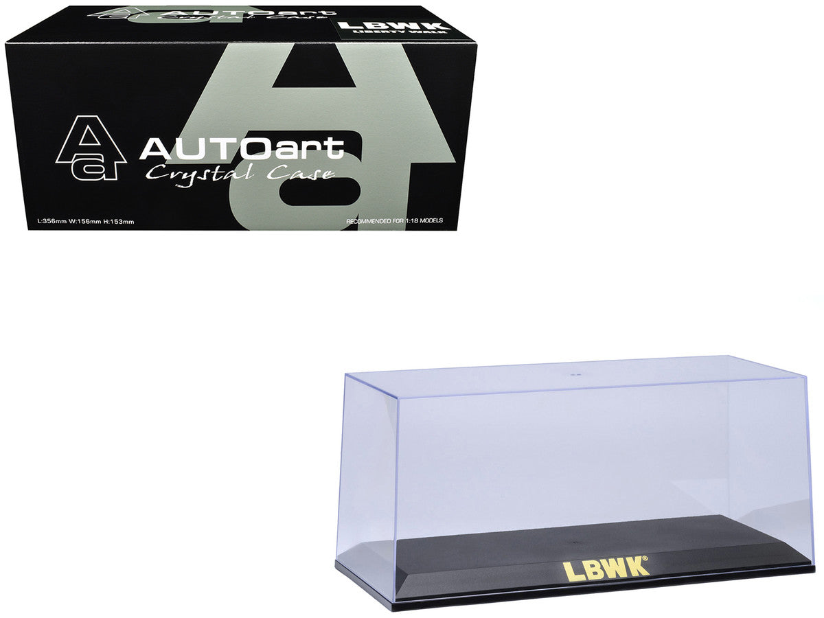 Collectible Display Show Case with Black Plastic Base and Gold "LBWK" Logo for 1/18-1/24 Scale Model Cars by Autoart-4